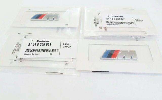 2 emblemas bmw pack M guarda lamas