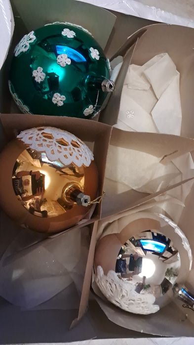 Duże bombki PRL Vintage