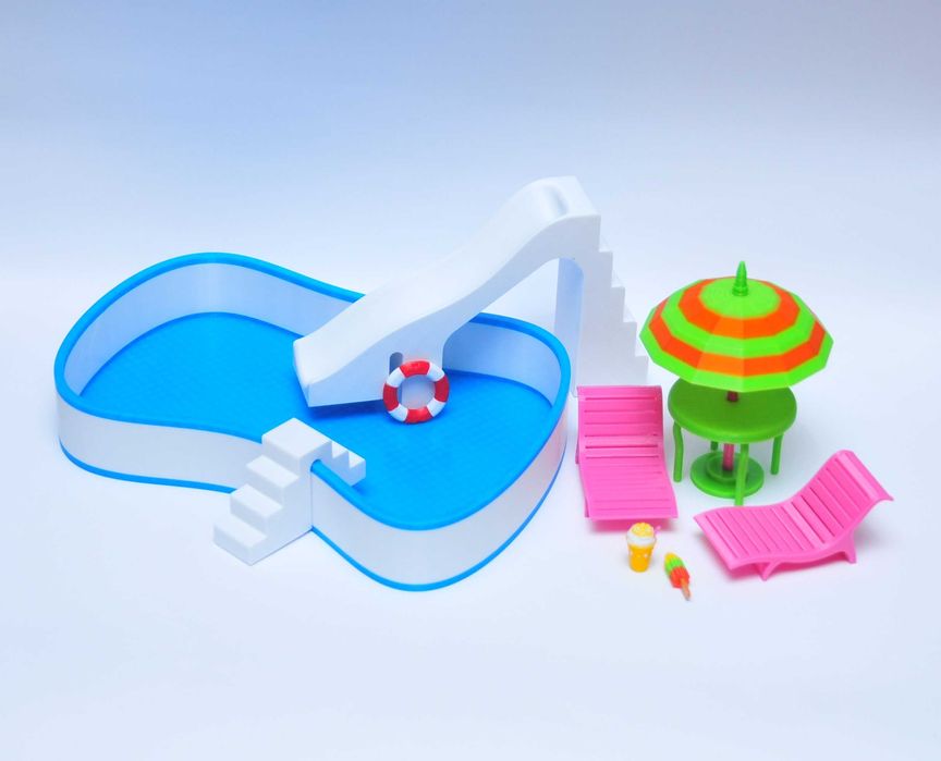 Игровой набор Бассейн мебель вечеринка для кукол ЛОЛ LOL шезлонг гриль