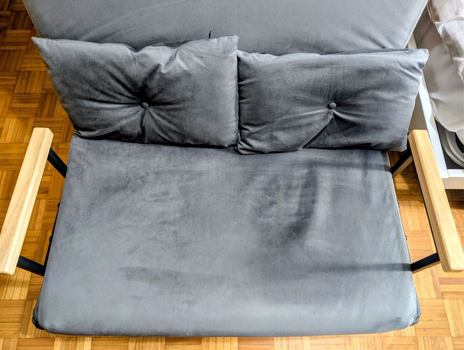 Sofá Cama de 2 Lugares  Cinza