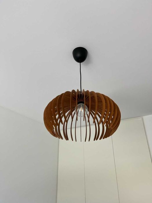 Wooden Slatted Pendant Light