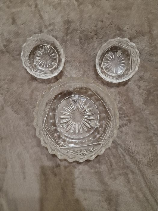 Хрусталь Кришталева салатниця цукерниця ваза на ніжках ссср вінтаж