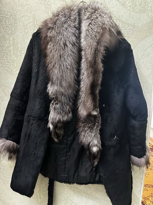 Шуба кролик, чорнобурка
