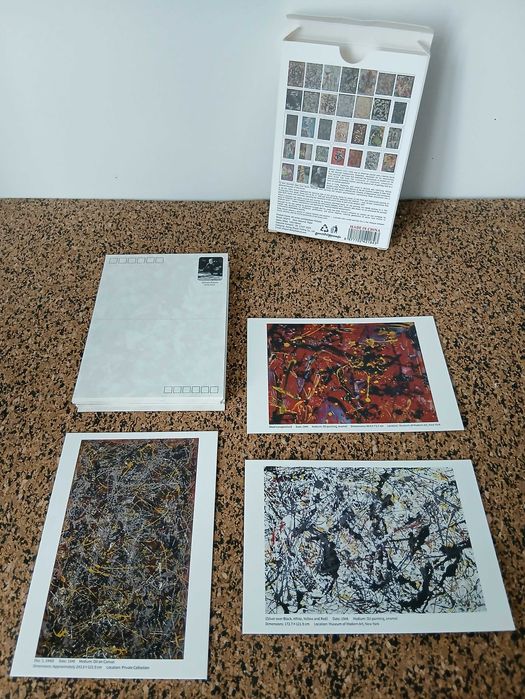 30 Postais de obras de arte de Jackson Pollock