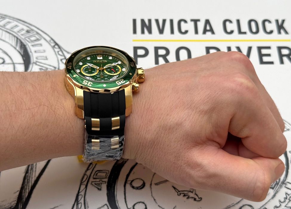 Годинник Invicta 6984 Pro Diver Scuba Green Gold 48 mm. 100 MT.
