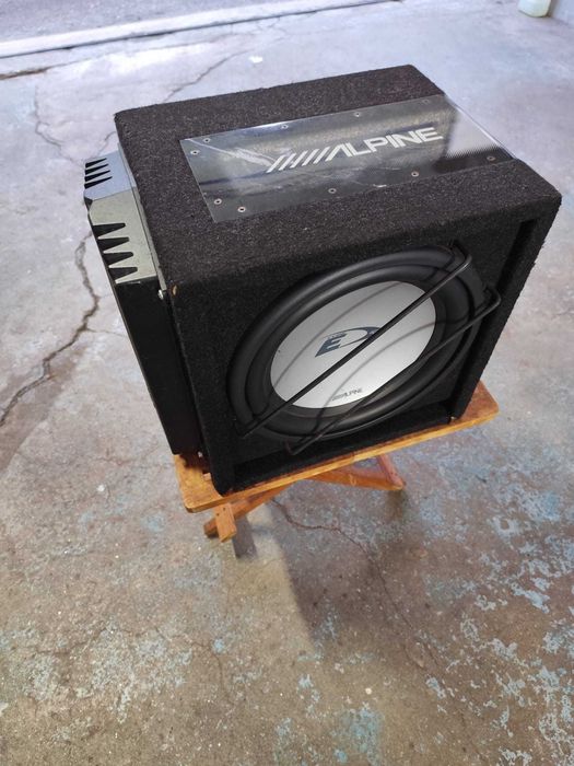 Subwoofer Alpine + Amplificador Sony