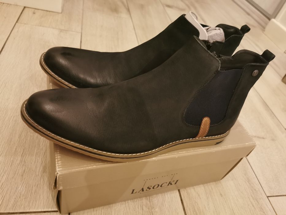 Sztyblety męskie Lasocki rozmiar 46. Skóra naturalna.