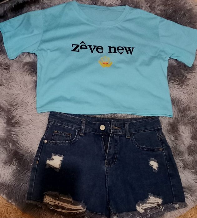 Шорти + топ/футболка  р. S/M