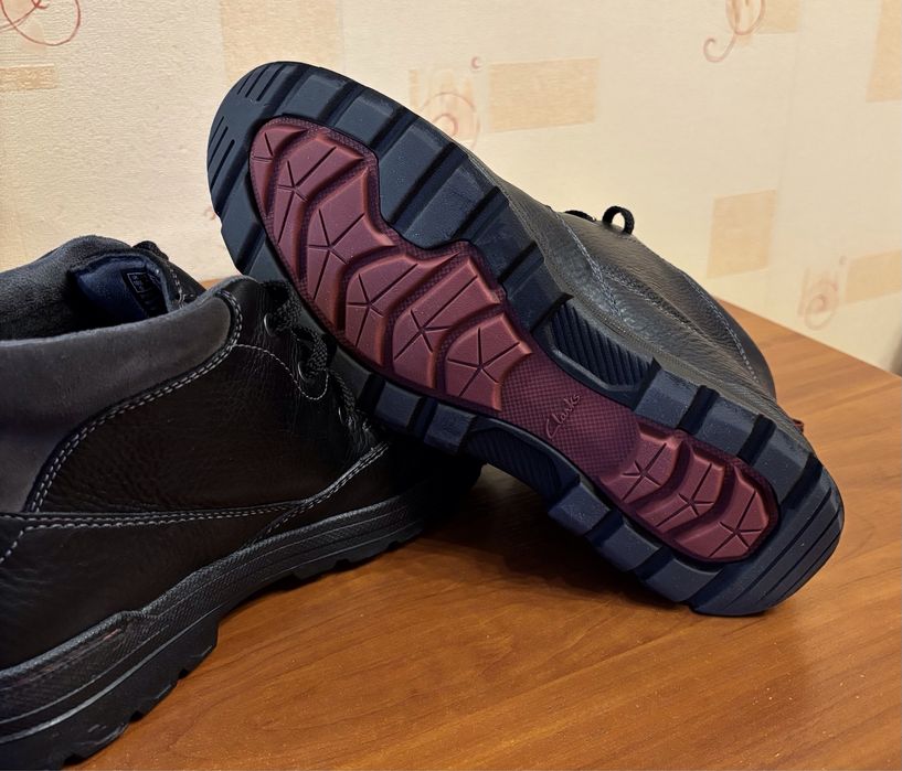 Ботинки мужские зимние с шерстяной подкладкой Clarks размер 45