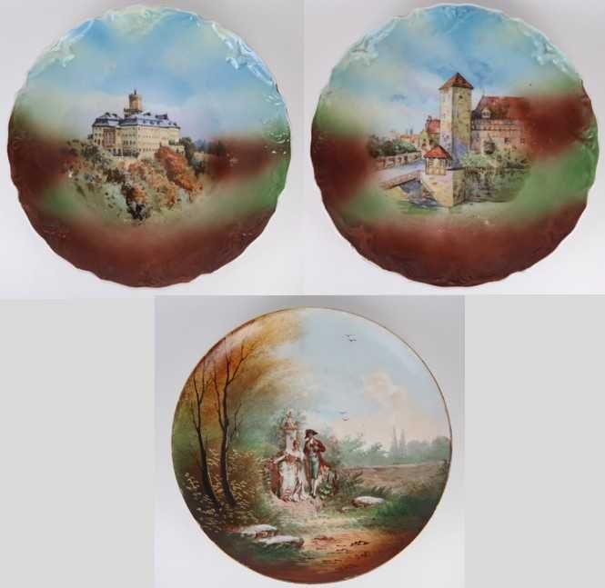 Pratos Grandes Porcelana Europeia Séc. XIX/XX, CADA