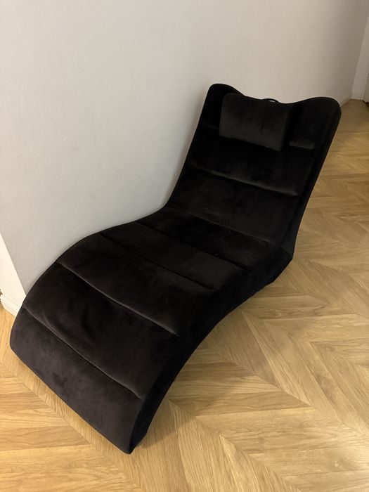 Szezlong fotel czarny