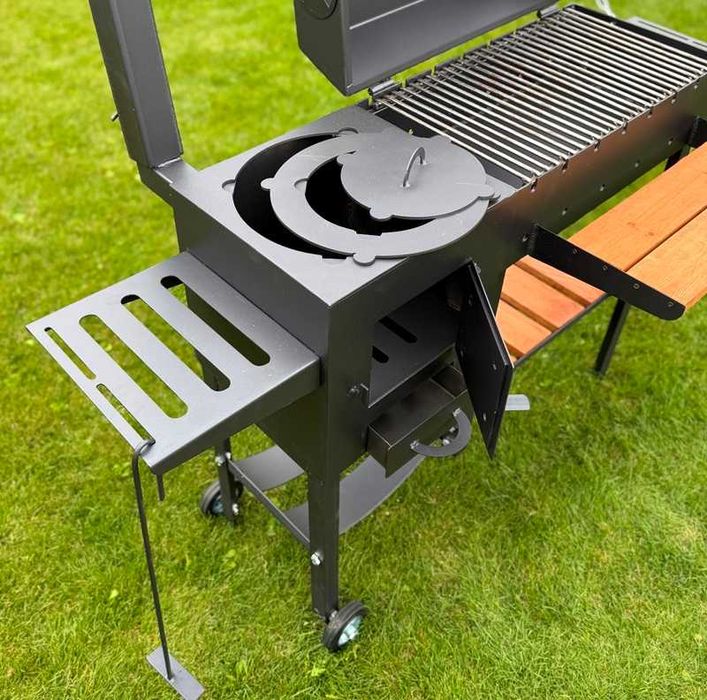 Мангал 4 мм з пічкою для казана - все для шашлику, гриля та плову