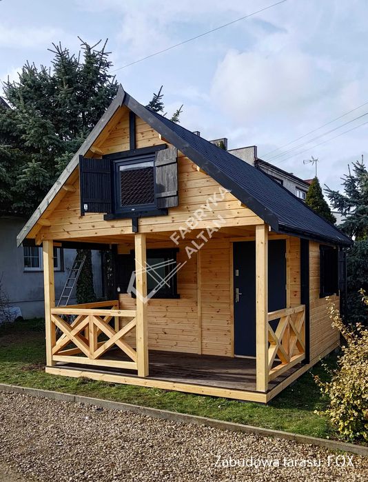 Domek drewniany, ogrodowy, letniskowy, 4x5, domki 5x4 FOX
