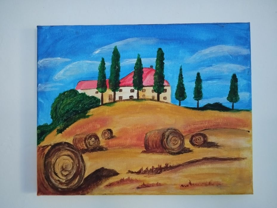 Obraz ręcznie malowany pejzaż