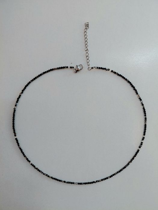 Naszyjnik handmade z kamieni naturalnych - agat czarny