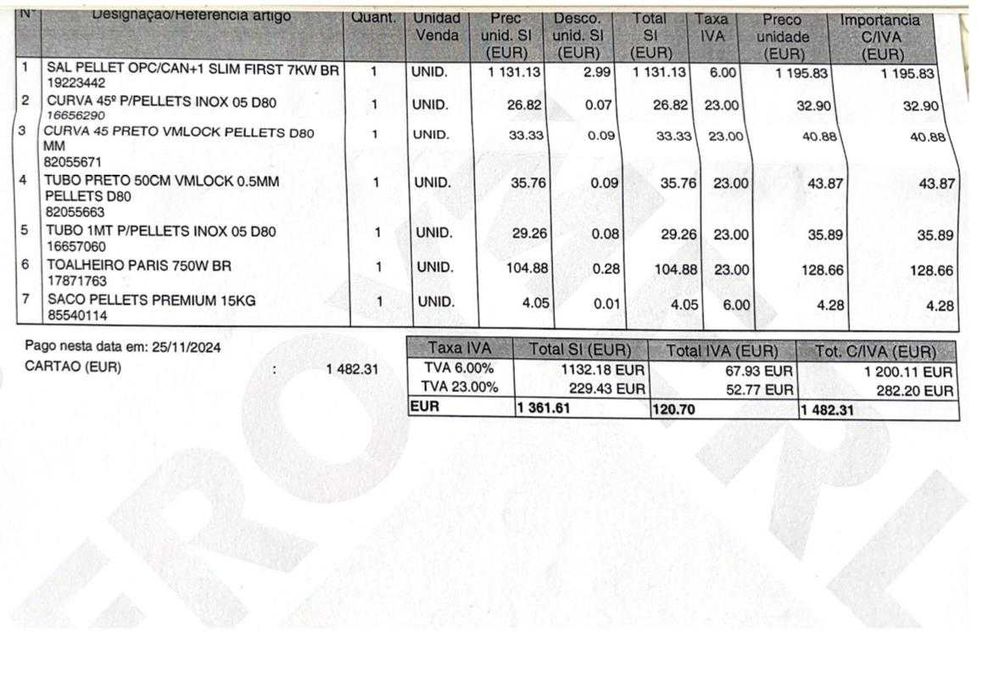 Salamandra a pellets SLIM FIRST 7KW BRANCO com garantia