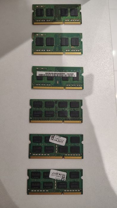 Sprzedam 4 kości RAM DDR3 PC3/PC3L do laptopa, w sumie 16 GB