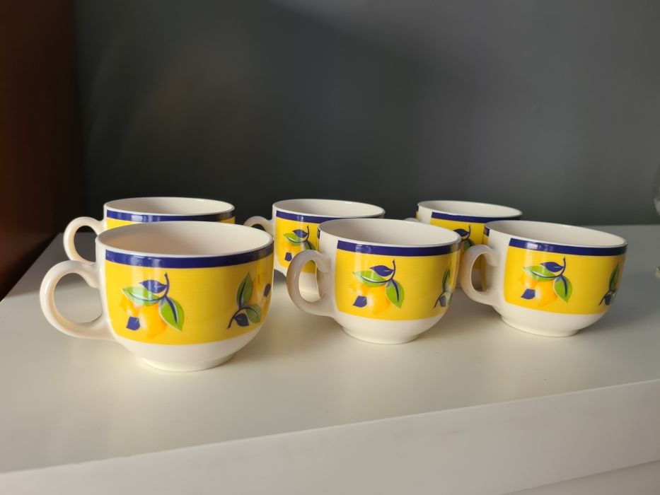 6 filiżanek francuskich Luminarc Zest made in France szkło hartowane