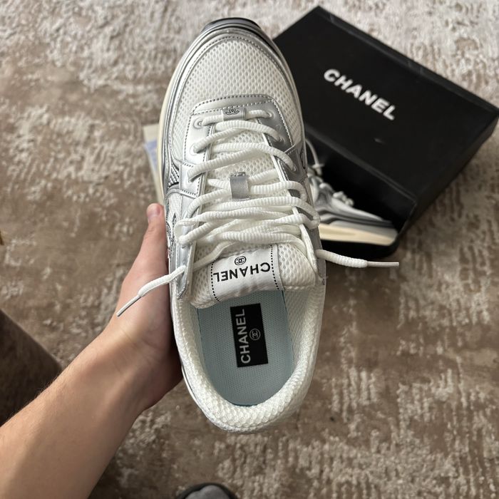 Chanel runner, кросівки шанель в сітку білі