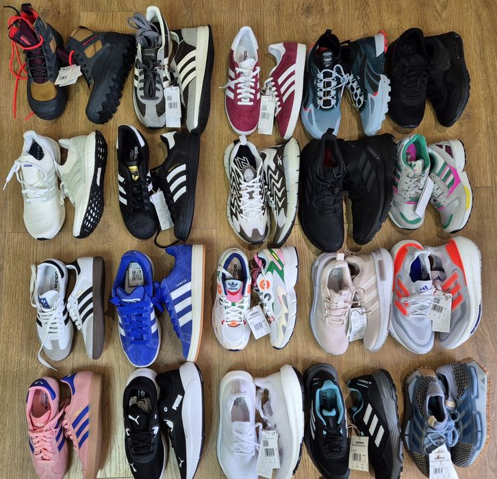 Кросівки оптом Adidas,  Reebok. Сток кроссовок Adidas опт. лоти спорт.