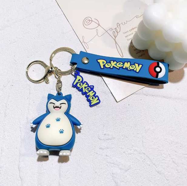Pokemon śpiący Snorlaxie BRELOK do kluczy PLECAKA z figurką ANIME prezent WYSYŁKA
