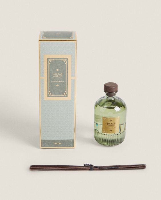 (480 ML) Difusor Em Sticks NECTAR AMBRÉ Zara Home NOVO