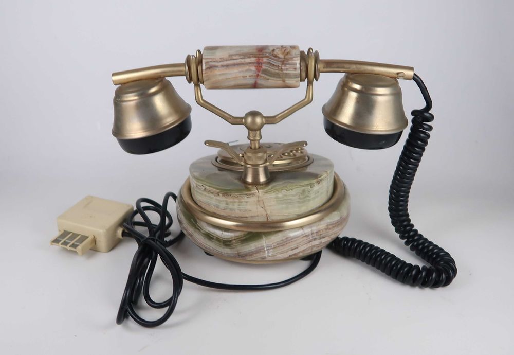 Telefone Antigo Italiano em Pedra Alabastro / Onix