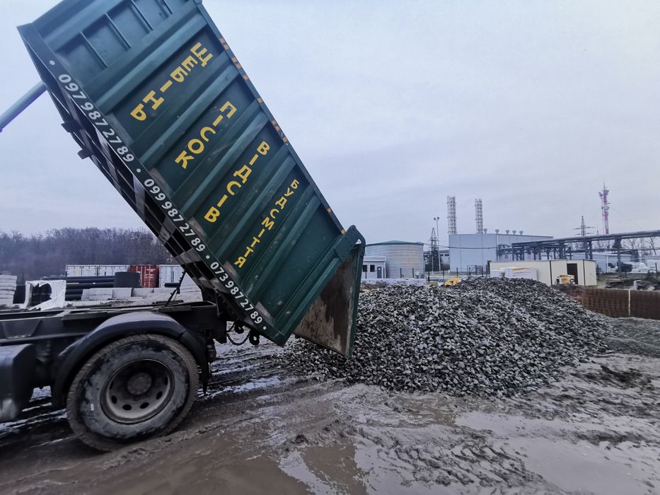 Пісок, щебінь відсів  гранпил, камінь бут,
