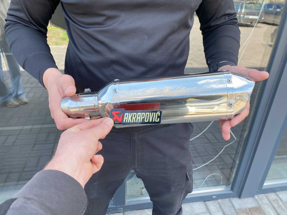 Акрапович Прямоточний вихлоп Прямоток вихлопна труба на мопед мотоцикл