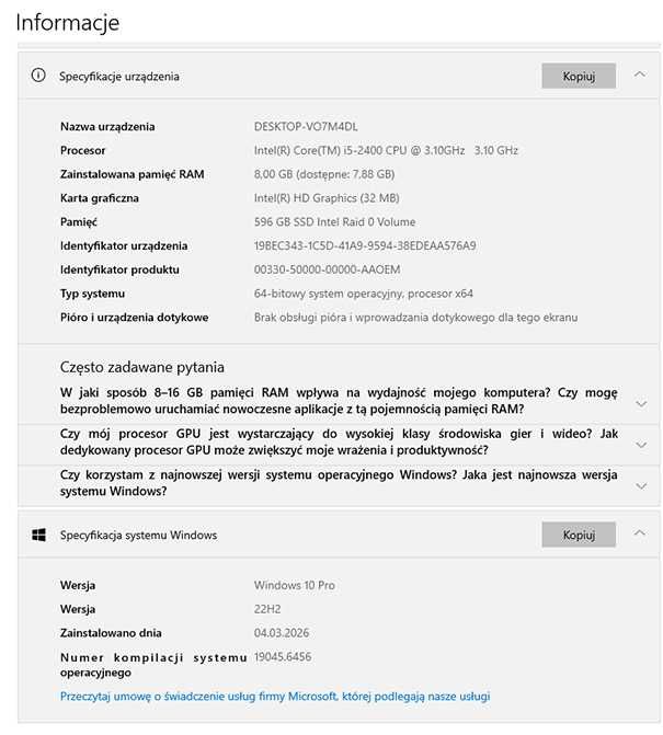 Komputer PC DELL OptiPlex 990 SFF Intel Core i5 3GHz 8gb ddr3 monitor
