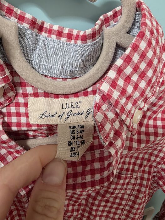 Сорочка, рубашка,  вишиванка,  р.104. Картата, в клітинку, з динозавр