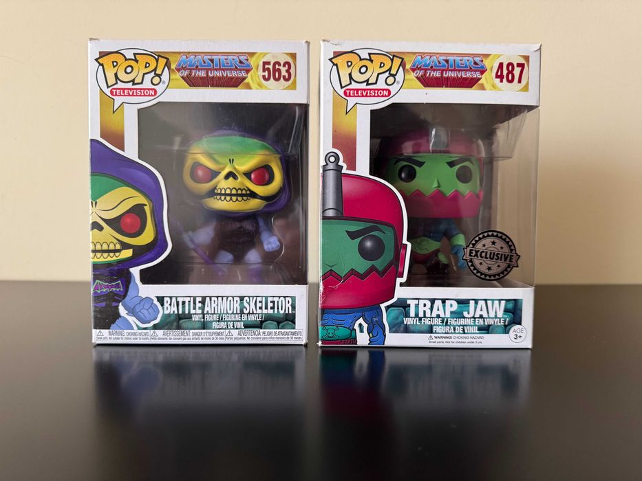 Funko Pop Battle Armour Skeletor e Trap Jaw Masters of the Universe