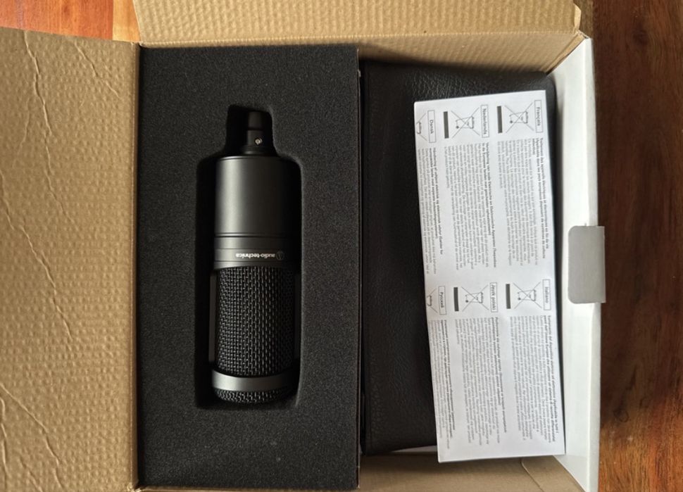 Audio-Technica AT2020 + шокмаунт AT8455 + поп-фільтр