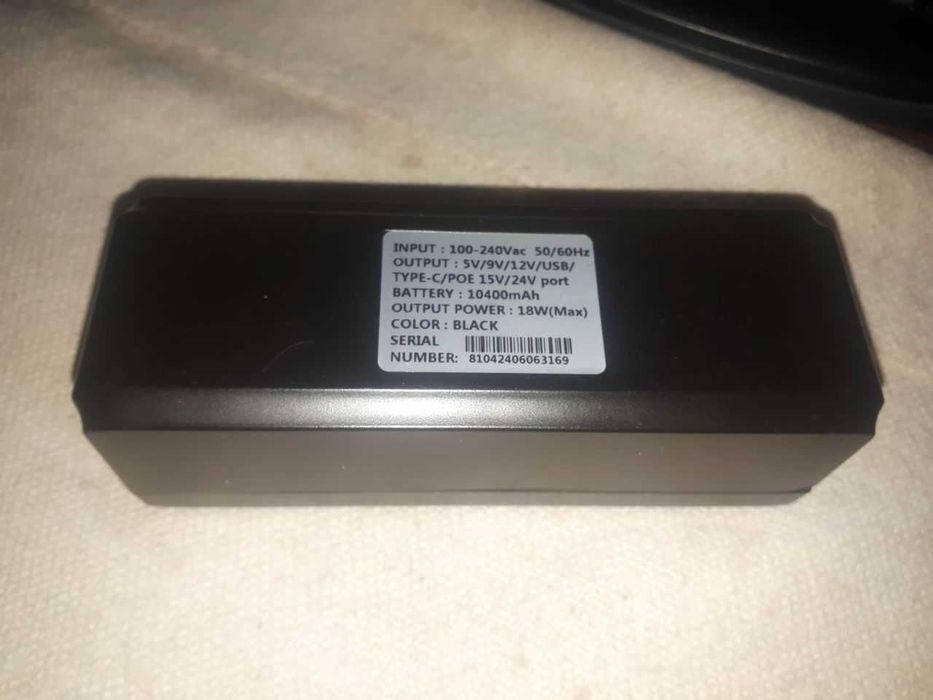 Mini UPS (ИБП) 10400mAh для роутера и ONU / Power Bank 18W