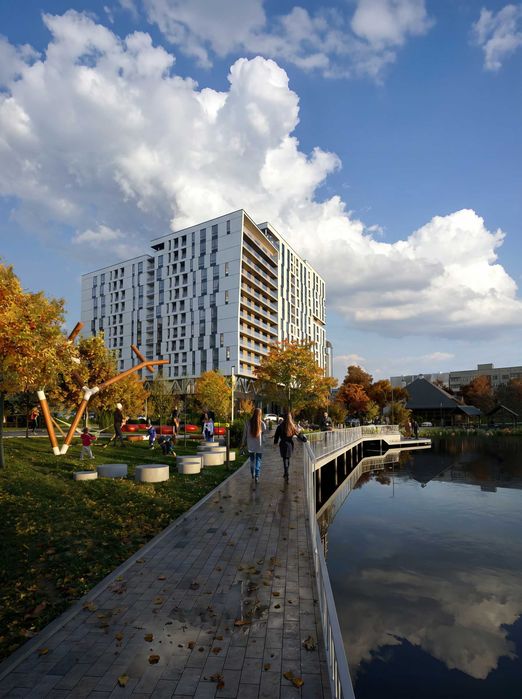 Продається 2-кімнатна квартира з терасою біля озера в ЖК Lake View — вул. Володимира Великого, 2А — без комісії