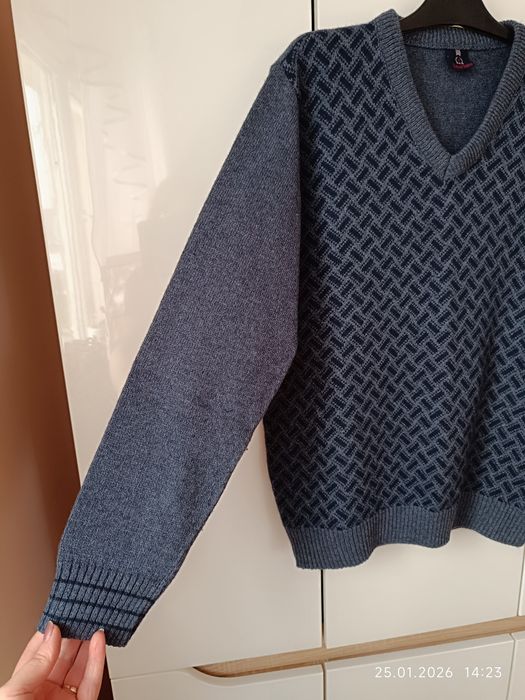 Swetr męski r XL wełna wyrób turecki