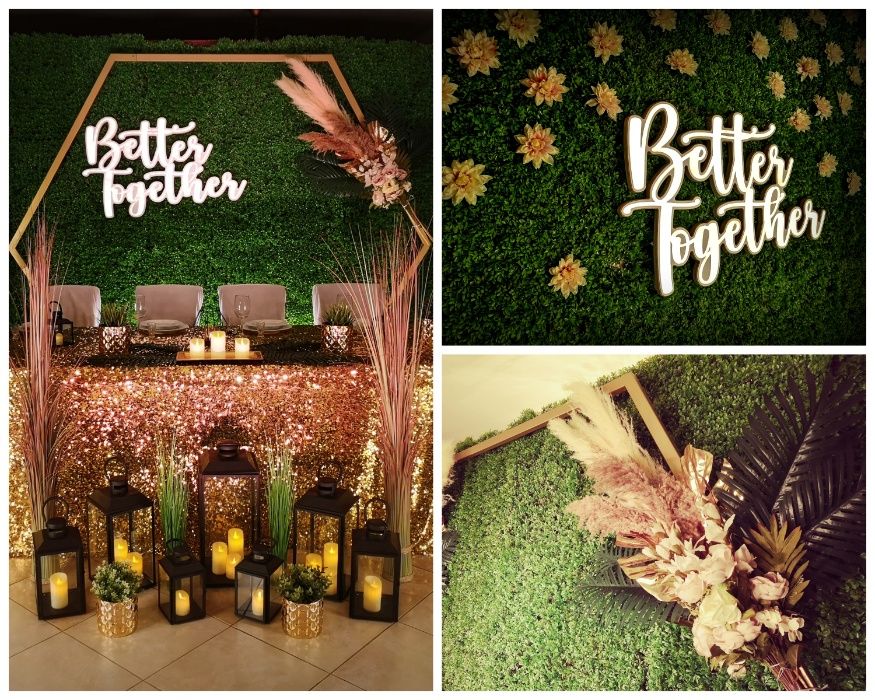 Fotolustro Ciężki dym Fontanny iskier  Miłość Love Księżyc LED wesele