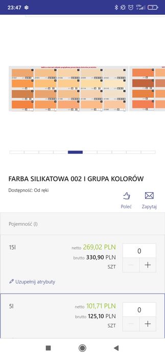 Farba natynkowa silikatowa  KREISEL