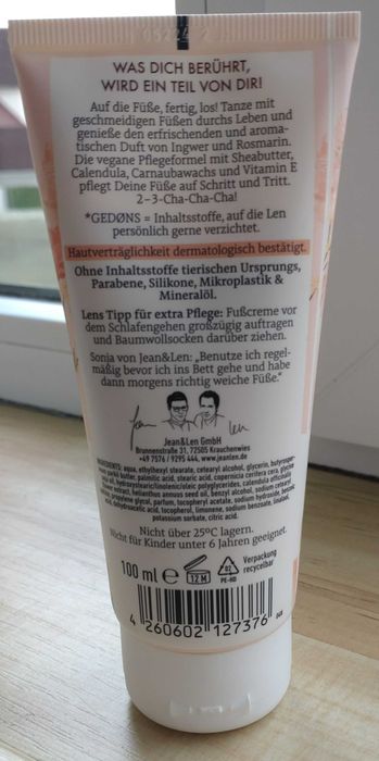 JEAN&LEN Krem do stóp 100 ml * nowy * z Niemiec