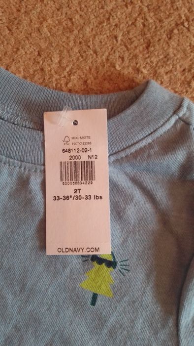 Реглан Old Navy, розмір 2Т