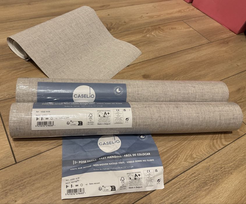 Caselio Linen Edition 103221900 Uni Mat - tapeta imitująca len 2 rolki przesylka gratis
