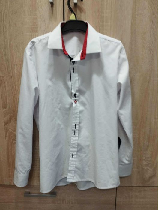 Biała koszula dla chłopca rozmiar 158