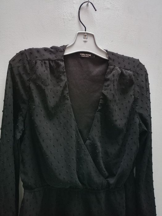 Tom Rouse elegancka czarna bluzka roz L