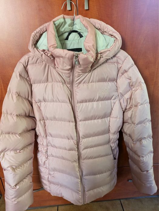 The north face kurtka zimowa puch  na kapturze