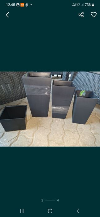 Donice tarasowe balkonowe ogrodowe Zestaw 3szt