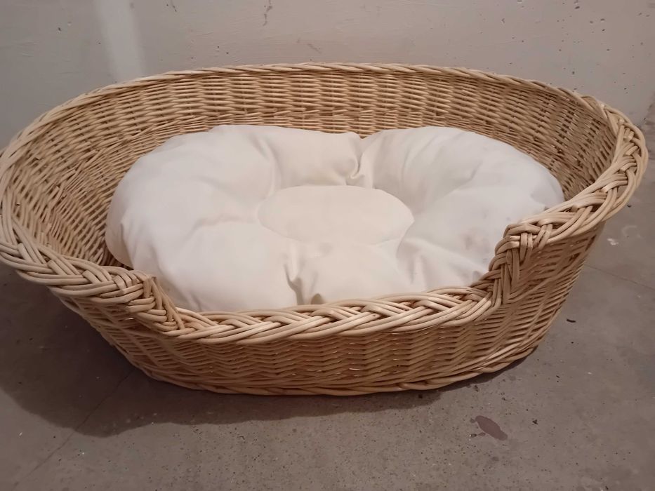 Wiklinowe legowisko dla psa 85 cm plus poduszka