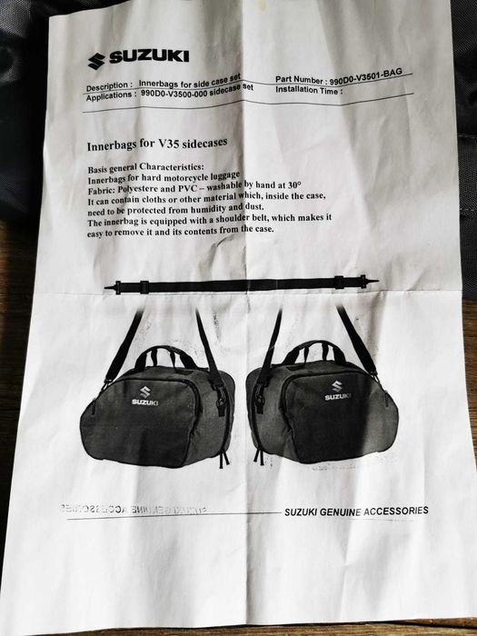Oryginalne torby do kufrów Suzuki
