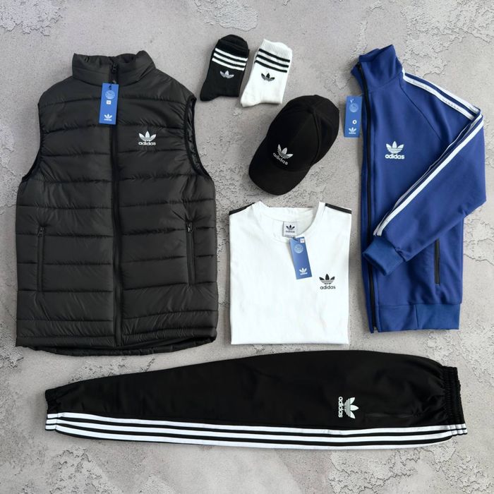 Чоловічий спортивний костюм адідас Adidas набір [5в1] [xs-3xl]