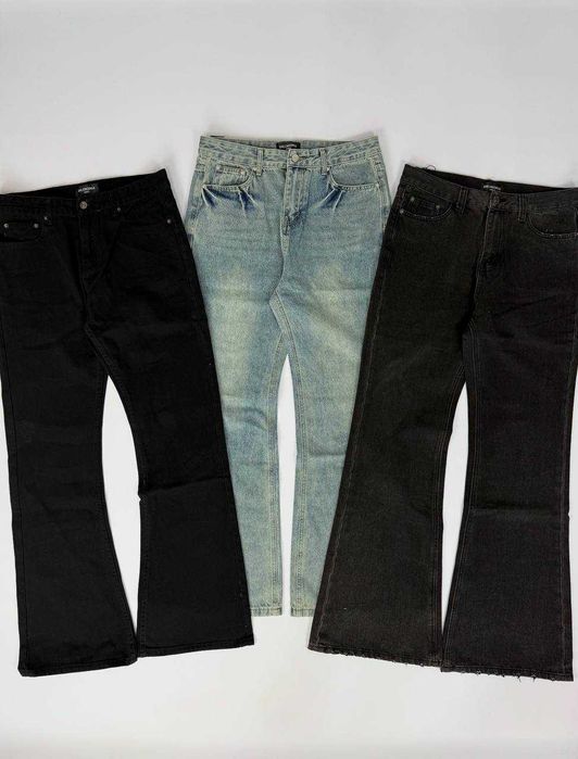 BALENCIAGA flared faded washed jeans клеш кльош джинси чорні сині