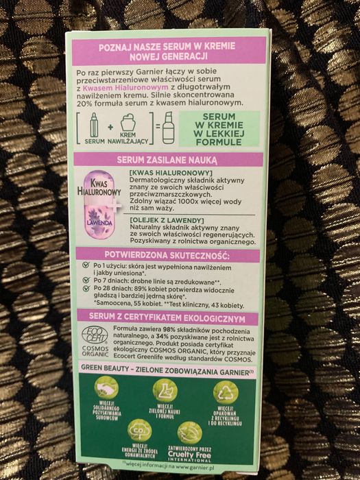 Garnier serum hyaluronic Acid 2 w 1